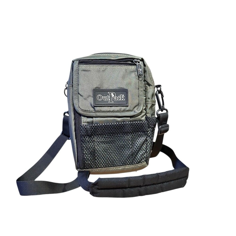 Out Pack Crossbody Padded camera ? bag Olive Green Adjustable Strap 9” X 6” X 2”